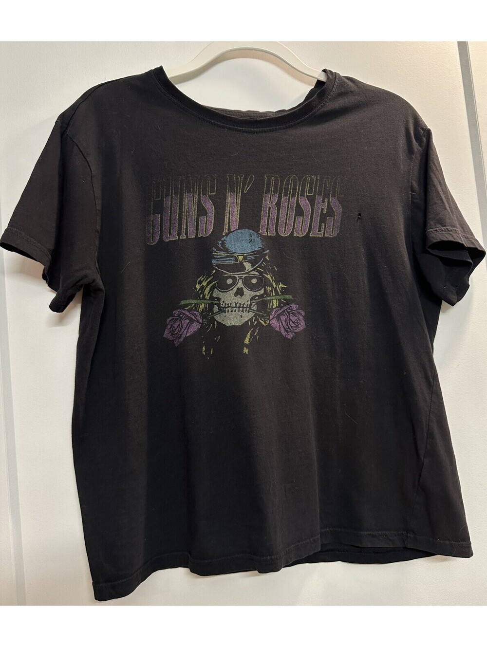 READ Guns N' Roses Bravado 2022 Black Faded T Shirt Kid’s Unisex Large